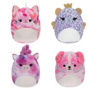Squishville by Original Squishmallows Sleepover Squad Plush - Four 2-inch Squishmallows Plush Including Adrie, Ashlyn, Ronisia, and Magnis - Toys for Kids