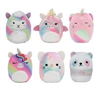 Squishville by Squishmallow Mini Plush Rainbow Dream Squad, Six 2” Rainbow Animals, Irresistibly Soft Colorful Plush, Mini Cat, Llama, and Panda Squishmallows