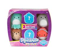 Squishville by Squishmallows SQM0067 Mystery Sealife Squad, Six 2 Sea Animals, Irresistibly Soft Colourful Plush, Mini Shark, Otter, and Seahorse