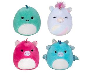 Squishville by Squishmallows SQM0080 Mystery Squad, Four 2 Friends, Irresistibly Soft Colourful Plush, Mini Fantasy Squish mallows Fantasy Squad
