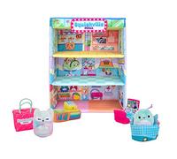 Squishville by Squishmallows SQM0158 Mall-Two 2” Mini-Squishmallow Plush Characters, Themed Play Scene, Plus 4 Accessories Bag, Shopping Cart, Cash Register, Arcade Machine, Multi