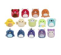 Squishville Mini-Squishmallows Brilliant Besties Multipack - Includes 14 Rainbow Soft Mini Plush, Irresistibly Soft Red Panda, Tabby Cat, Orange Octopus, Duck, Yellow Butterfly, Blue Koala, and More