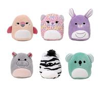Squishville Mini-Squishmallows Plush - Wildlife Squad - Six 2-Inch Mini Plush Characters - Includes Michaela and Kiki Plus Four Mystery Figures - Irresistibly Soft, Colorful Plush(Limited Edition)