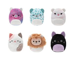 Squishville SQM0330 Pack of 6 Cuddly Purr-FECT Squad Six 2-Inch Plush-Toys for Kids
