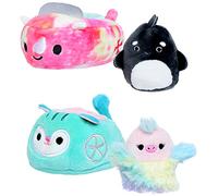 Squishville Squishmallows Kai in Boat & Elda in Carriage - AMAZON EXCLUSIVE
