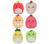 Squishville Squishmallows Mystery Mini Plush Fruit Squad, Six 2” Soft Minimallow Fruit Plush, Irresistibly soft Colourful Fruits, Mini Peach, Pineapple, and Watermelon Squishmallows