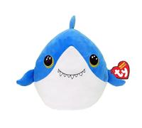 TY Finsley Shark Squish a Boo 14 Inches - Squishy Beanies for Kids, Baby Soft Plush Toys - Collectible Cuddly Stuffed Teddy