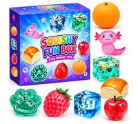 Squishy Box Mystery Set, 8 Pack Soft Slow-Rebound Surprise Collection, Assorted Cute Shapes for Desk Display, Collecting, Birthdays and Gifting (8 pcs)