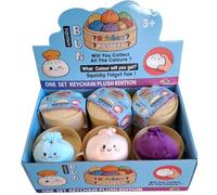 Squishy Bun Rainbow Mystery Plush Dumpling Keychain, Fidget Toy, Ages 3+, Collectible Colours squish plush one sent at random