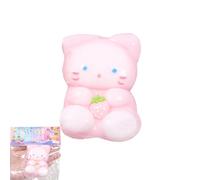 Squishy Cat Squeeze Taba, Cute Animals Stress Relief Toys Kawaii Stress Relieving Fidget Toy for Boys Girls Adults Fufu Squishy Birthday Cat Lovers Gifts Women Pink