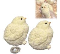 Squishy Chicken Toy, Silicone Squishy, Silicone Squeeze Toys for Stress Relief, Handmade Taba Squishy Chick Ultra Soft Squishy Fidget Toys (2Pcs)