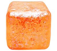 Squishy Cube Squishy Stress Cube for Adults,Squishy Slow Rising Fidget Cube Sensory for Anxiety Stress Relief High Density Ice Squeeze Ball Cubes (Orange)