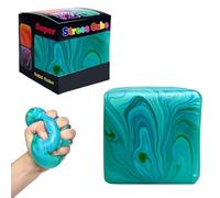 Squishy Cube Stress Relief Toy - Slow-Rise Fidget Cube for Adults & Teens, Portable Sensory Fidget Toy, Soft Squeeze Anxiety Relief, Desk & Travel Stress Ball (Green)