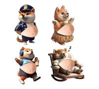 Squishy Dog Stickers 3D Squeeze Belly Decals Sensory Fidget Phone Accessory Puppy Scrapbook Decor Stress Relief Laptop Labels Press Its Belly It Will Move Adorably Can Be Repeatedly Peeled Pasted