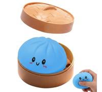 Squishy Dumpling Toy, Realistic Steamed Bun Design Stress Relief, Soft Sensory Fidget Toy for Focus and Relaxation, Blue Dumpling Squishy Toy for Office and Study Use