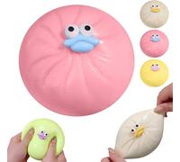 Squishy Dumpling Toy Squeeze Dumpling Toy,Stress Relief Sensory Ball Dumplings Sensory Fidget Toy, Gaint Mystery Dumplings for Anxiety Relief, Soft Decompression Dough (Pink)
