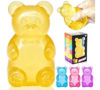 Squishy Fidget Toy, Stress Bear Squishy Toy, Slow Rise Squishy Stress Ball, Sensory Anxiety Relief Squeeze Toy for Kids & Adults Ages 3+ (Orange)