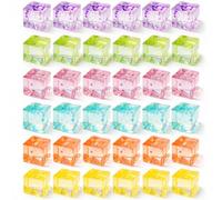 Squishy Fidget Toys, 36 Pcs Cube Squishy Toys, Glitter Stress Balls | Mini Squeezy Sensory Toys for Adults, Soft Slow Rising Snow Cube for Anxiety Stress Relief & Autism