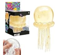 Squishy Fidget Toys, Glitter Jellyfish Stress Relief Toy For Adults, Soft Tpr Sensory Toy With Wiggly Tentacles, Portable Anxiety Relief Squeeze Jellyfish Ball for Office, School & Travel