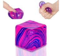 Squishy Fidget Toys Stress Cube, 1.38"*1.38" Stress Balls for Kids Adults Stress Relief, Ice Squishy Cube Sugar Balls, Sensory Toys for Kids with Autism an danxiety disorder (Purple)