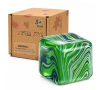 Squishy Fidget Toys Stress Cube, 1.38"*1.38" Stress Balls for Kids Adults Stress Relief, Ice Squishy Cube Sugar Balls, Sensory Toys for Kids with Autism an danxiety Disorder(Green)