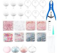 Squishy Making Kit,Diy Empty Stress Ball Skins,Diy Custom Squish-y Maker Set With 6-Color Filling Beads And Tools For Sensory Crafting,Desk Office Stress Relief Ornament