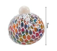 Squishy Mesh Ball Stress Relief Toy Multicoloured Sensory Fidget Handheld Squelchy Gel Bead Ball for Adults and Kids Anxiety Hand Exercise Kaleidoscope Fidget Fun Electoys 12 Pack