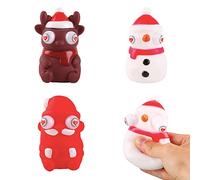 Squishy Squeeze Toy with Pop Out Eyes,3Pack Funny Elephant Donkey Rhino Pinch Toy,Fidget Stress Relief Toys,Eye Popping Stress Toy for Adults Kids Autistic Christmas Stocking Fillers Birthday Gifts