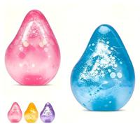 Squishy Stress Ball, Water Drop Fidget Stress Ball，Drop Malt Sugar Balls Sensory，for Everyone Relief Anxiety(Blue + Red)