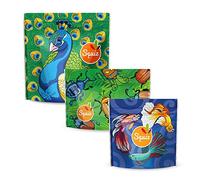 Squiz Les Flamboyants Collection Set of 3 Multi-Purpose Reusable Snack Bags for Children and Adults Made in France