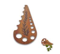 Squliicayy Wooden Herb Stripper and Vegetable Leaf Separator Tool with Multiple Holes, Easily Removing Stems from Herbs and Greens, Practical for Home Use and Professional Cooking