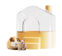 SQUSIMEI Hamster Sand Bath Container Box Large Space Hamster Bathtub Digging Sand Container for Pygmy Hamsters, Rats, Mice, Gerbils, Other Small Animal (Yellow)