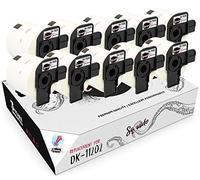 Squuido 10 rolls DK-11202 DK11202 Labels compatible with Brother P-Touch QL-500 QL-550 QL-560 QL-570 QL-580 QL-700 QL-710W QL-800 QL-810W QL-820NWB QL-1100 1110NWB | 62mm x 100mm | 300 Labels per Roll