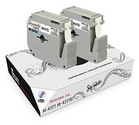 Squuido 2 Black on White Tapes M K221 MK221 MK-221BZ 9mm x 8m Compatible with Brother P-Touch PT-M95 PT-100 PT-70 PT-80 PT-90 PT-55 PT-65 PT-110 PT-75 PT-85 BB-4