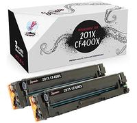 Squuido 2 black toner cartridges 201X CF400X compatible with HP Color LaserJet Pro MFP M277dw M277n M274n M252dw M252n | High Yield 2800 pages