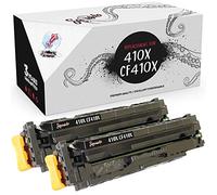 Squuido 2 black toner cartridges 410X CF410X compatible with HP LaserJet Pro MFP M477fdw M477fdn M452dn M377dw M477fnw M452nw | High Yield 6500 pages