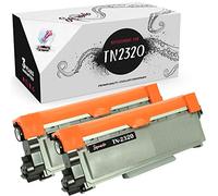 Squuido 2 toner cartridges TN2320 TN 2320 compatible with Brother HL-L2300D L2320D L2340DW L2360DN L2360DW L2365DW L2380DW DCP-L2500D L2520DW L2540DN L2560DW MFC-L2700DW | High Yield 2600 pages