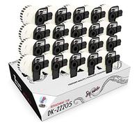 Squuido 20 Rolls DK-22205 DK22205 Continuous Labels Compatible with Brother P-Touch QL-500 QL-550 QL-560 QL-570 QL-580 QL-700 QL-710W QL-720NW QL-800 QL-810W QL-820NWB QL-1100 1110NWB | 62mm x 30.48m