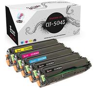 Squuido 5 toner cartridges CLT-P504C CLT-504S compatible with Samsung Xpress SL-C1810W SL-C1860FW CLX-4195FN CLX-4195N CLX-4195FW CLP-415N CLP-415NW | High Yield 2500/1800 pages