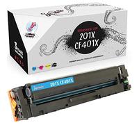 Squuido cyan toner cartridge 201X CF401X compatible with HP Color LaserJet Pro MFP M277dw M277n M274n M252dw M252n | High Yield 2300 pages