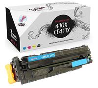 Squuido cyan toner cartridge 410X CF411X compatible with HP LaserJet Pro MFP M477fdw M477fdn M452dn M377dw M477fnw M452nw | High Yield 5000 pages