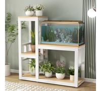 SQUZO Fish Tank Stand, Aquarium with Storage Load Capacity 800 Lbs, Reptile,Terrarium for Living Room, Shop, Office(Yellow,50x35x50cm)