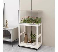 SQUZO Fish Tank Stand, Saltwater Aquarium Stand Waterproof with Casters, Easy to Move 660lbs Capacity for Home Office(White,80 * 40 * 77cm)