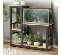 SQUZO Metal Fish Tank Stand, Aquarium Stand with Storage, Multi-Tier Steel Aquarium Stands Load Capacity 800 Lbs(55x30x50cm)
