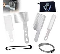 SQWFGKI Fading Comb, Professional Hair Cutting Tools, 6 Piece Set, Self Haircut Kit for Men Hair Combs Fade Comb, for Precise Hair Styling and Easy Grooming