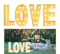SQWHIIY Giant Marquee LOVE LED Letters Valentine's Day LED Light Sign 2.3 ft /3 ft /4 ft Tall KT Foam Board Light up LOVE Sign for Anniversary Wedding Party Decor (Color : LOVE, Size : 120CM/47inch)