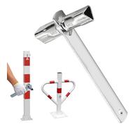 Sqxaldm Bollard Key Triangular Key, Double Size M12/M10 Wrench, Fire Engine Key for Barrier Posts Guardrails, Universal Post Key for Parking Barrier, Galvanised Metal