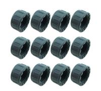 SQXBK 12-Piece 3/4 Inch PVC Inner Teeth Pipe Plugs - PVC Threaded Water End Cap Connectors for Irrigation Systems and Water Supply Lines