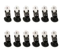 SQXBK 12PCS Plastic Fastener Mounting Clip Heatsink CPU Pin Black Heatsink Rubber Staple Clip 39x13.9MM for Computer Cooling Fan Mounting and Assembly