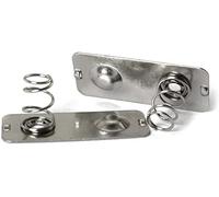 SQXBK 20 PCS Metal AA Batteries Spring Contact Plate Terminal Silver Battery 29mmx12mm